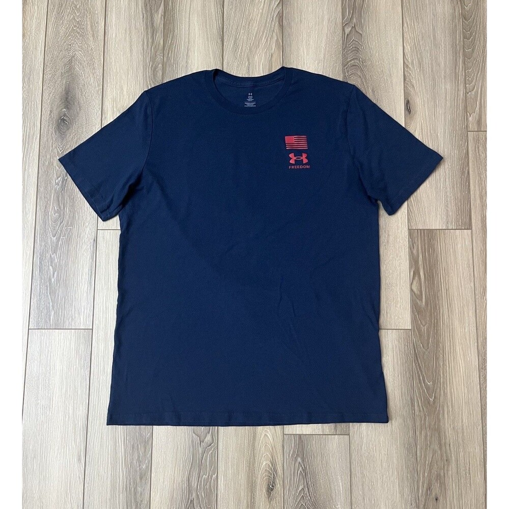Under Armour Freedom Mens Size L Shirt Activewear American Running Gym Patriot